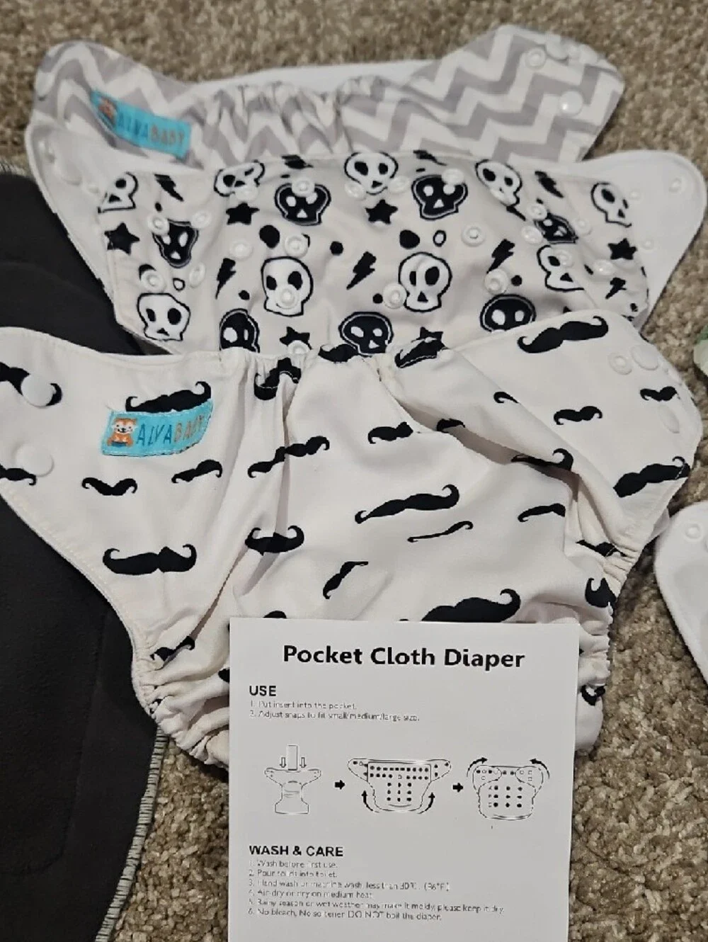 Kids Diaper Covers And Inserts by Alva Baby - Multicolor Prints